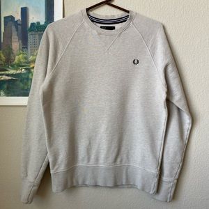 Fred Perry light grey crewneck sweatshirt, size S